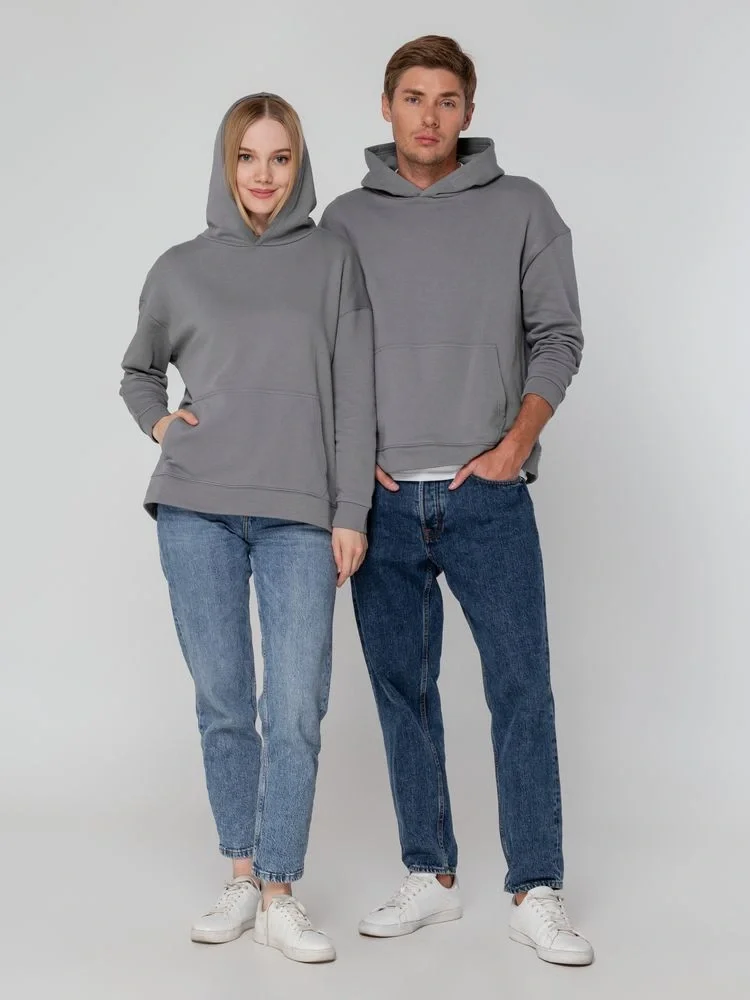 Худи оверсайз унисекс Outshine, серое - фото 12