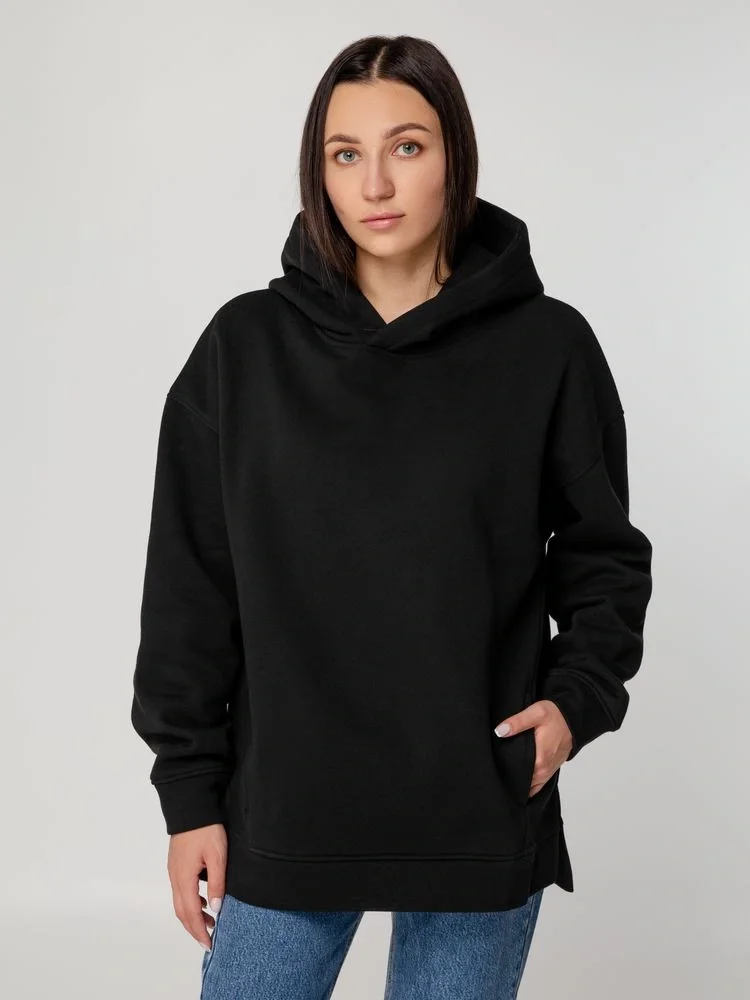 Худи оверсайз унисекс Tolla, черное - фото 7