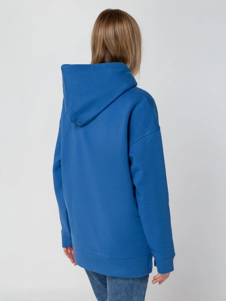 Худи оверсайз унисекс Tolla, синее (джинс) - фото 8