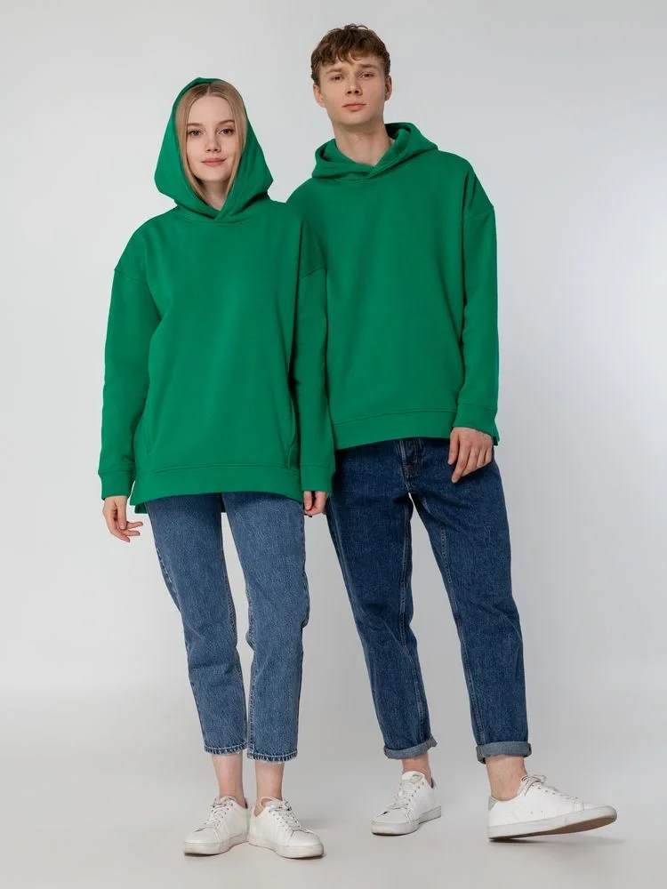 Худи оверсайз унисекс Tolla, зеленое - фото 14