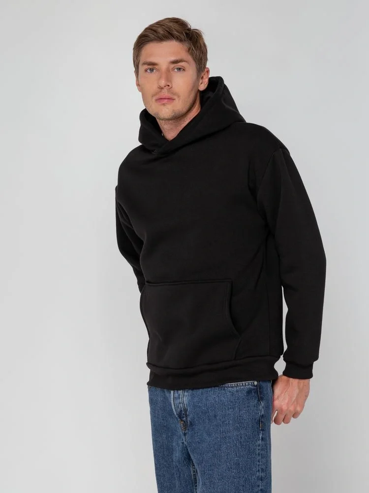 Худи унисекс оверсайз Full Swing, черное - фото 1