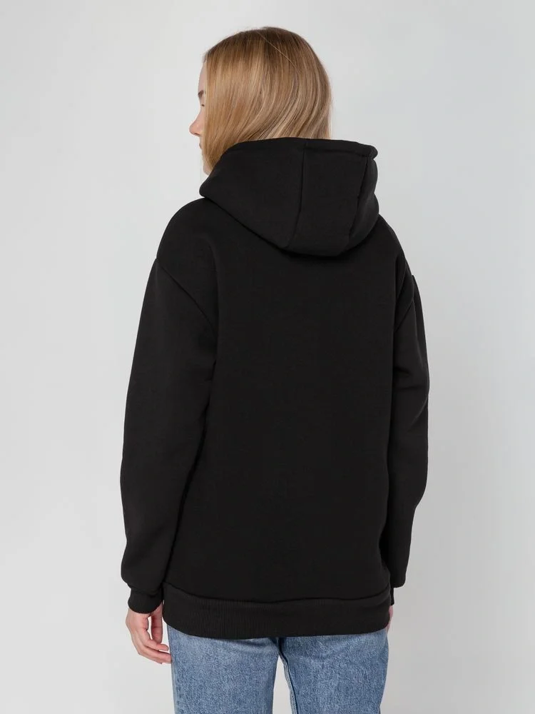 Худи унисекс оверсайз Full Swing, черное - фото 12