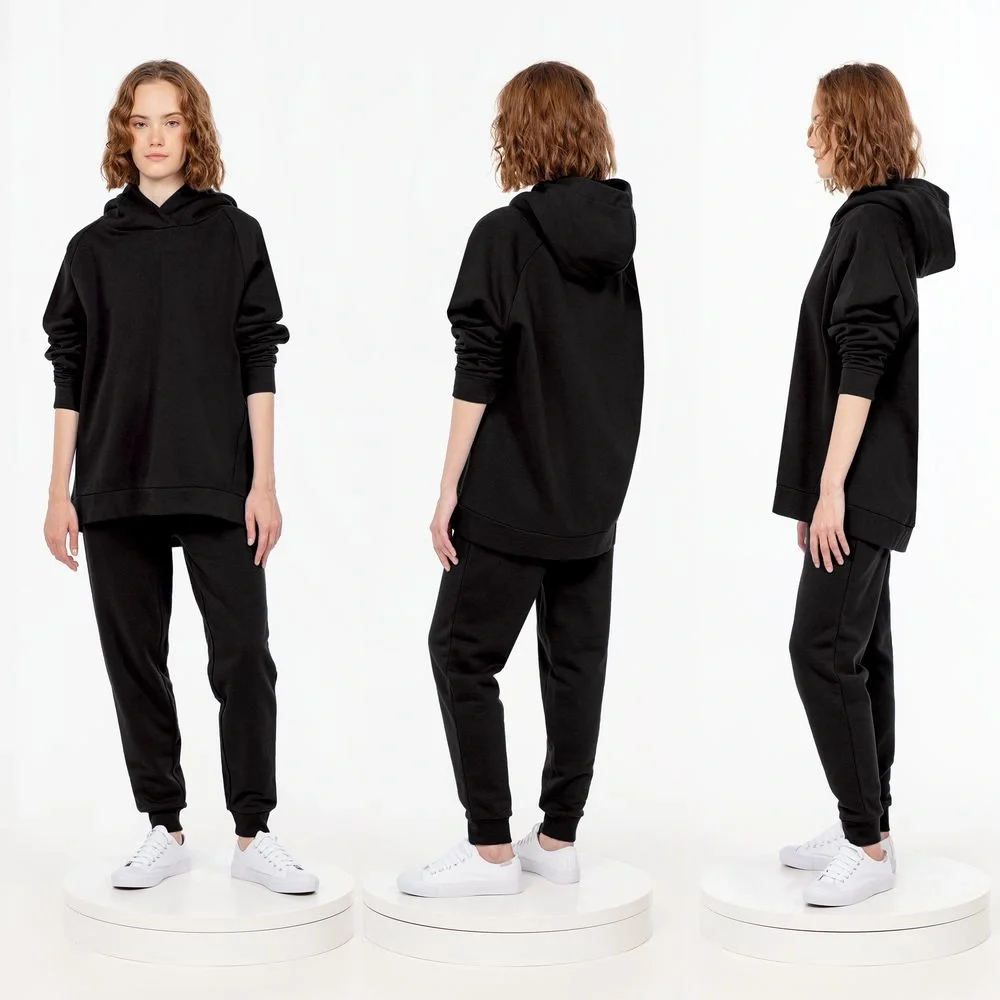 Худи унисекс H1, черное - фото 3