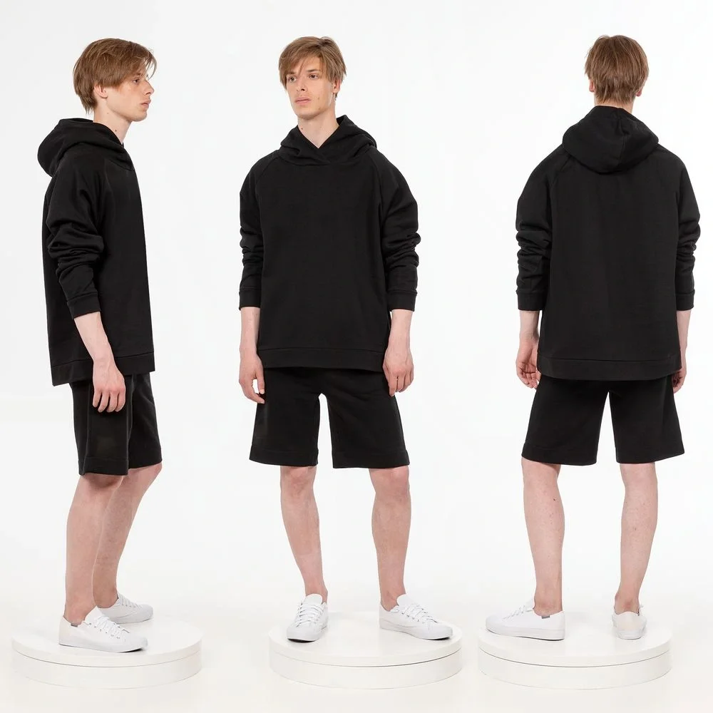 Худи унисекс H1, черное - фото 5