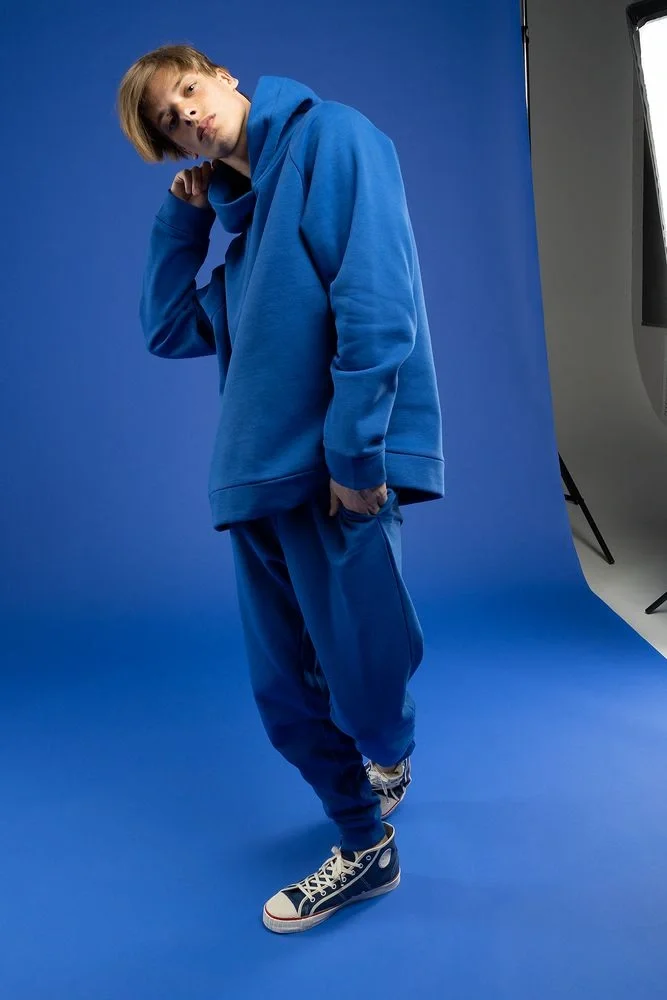 Худи унисекс H1, синее - фото 1