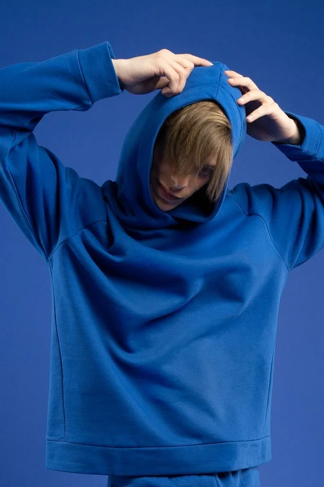 Худи унисекс H1, синее - фото 2