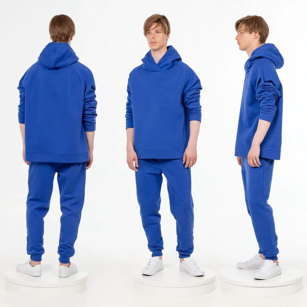 Худи унисекс H1, синее - фото 5