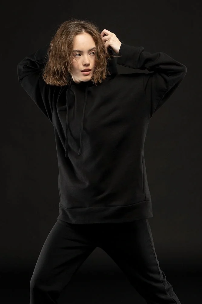 Худи унисекс H2, черное - фото 2