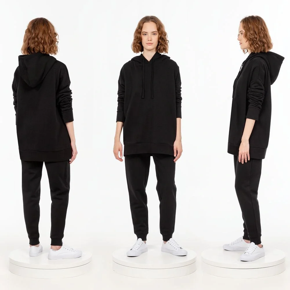 Худи унисекс H2, черное - фото 3