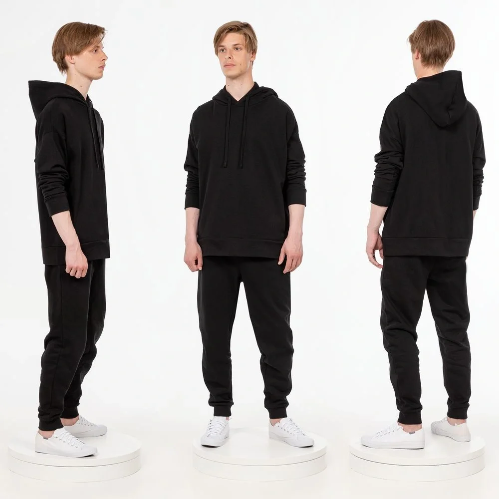 Худи унисекс H2, черное - фото 5