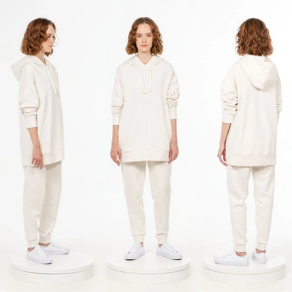 Худи унисекс H2, молочно-белое - фото 3