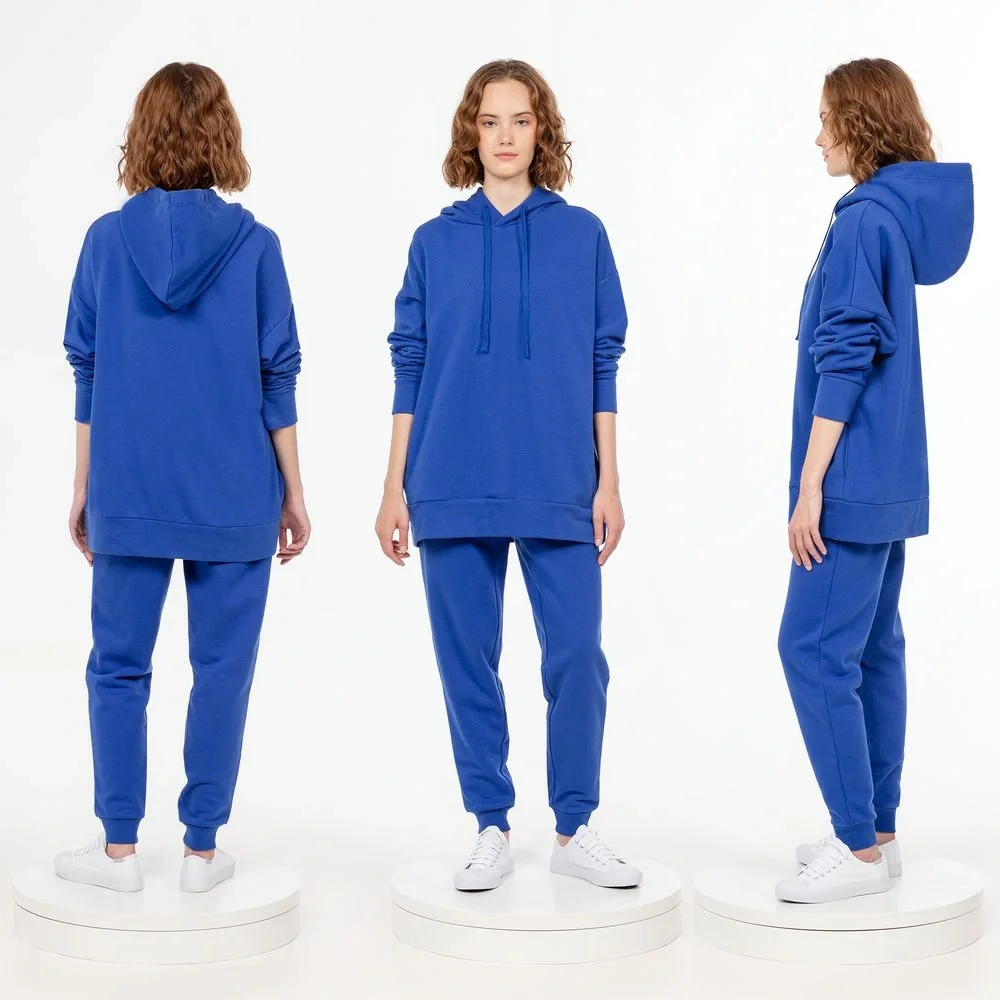 Худи унисекс H2, синее - фото 3