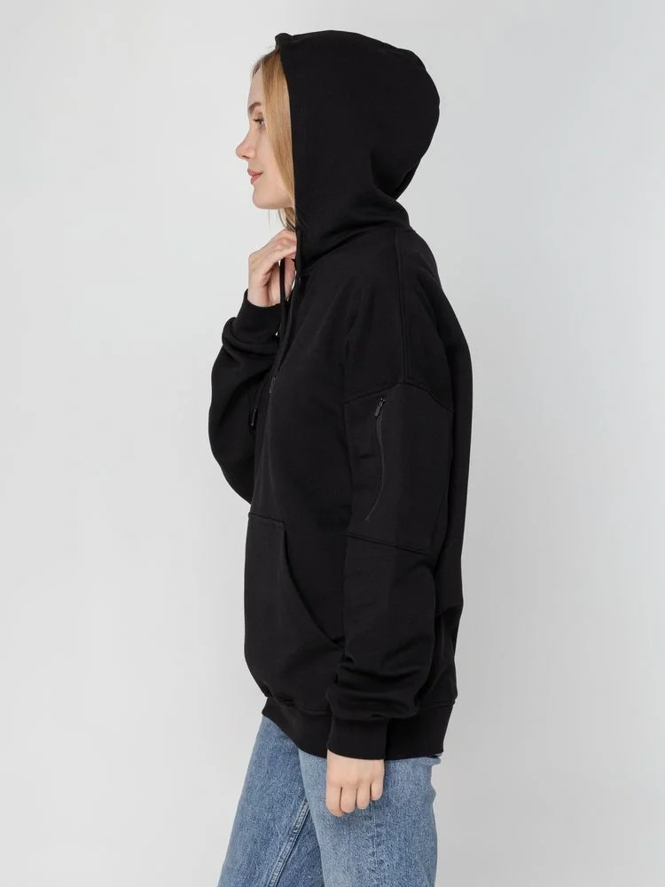 Худи унисекс Hand Some, черное - фото 10