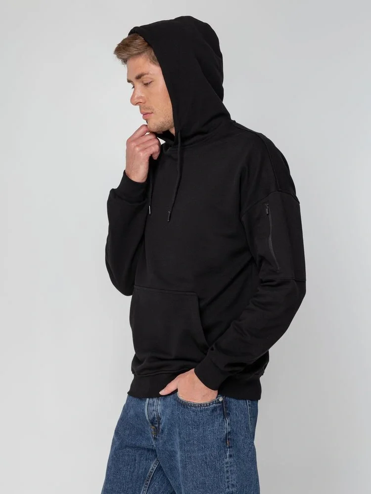 Худи унисекс Hand Some, черное - фото 14