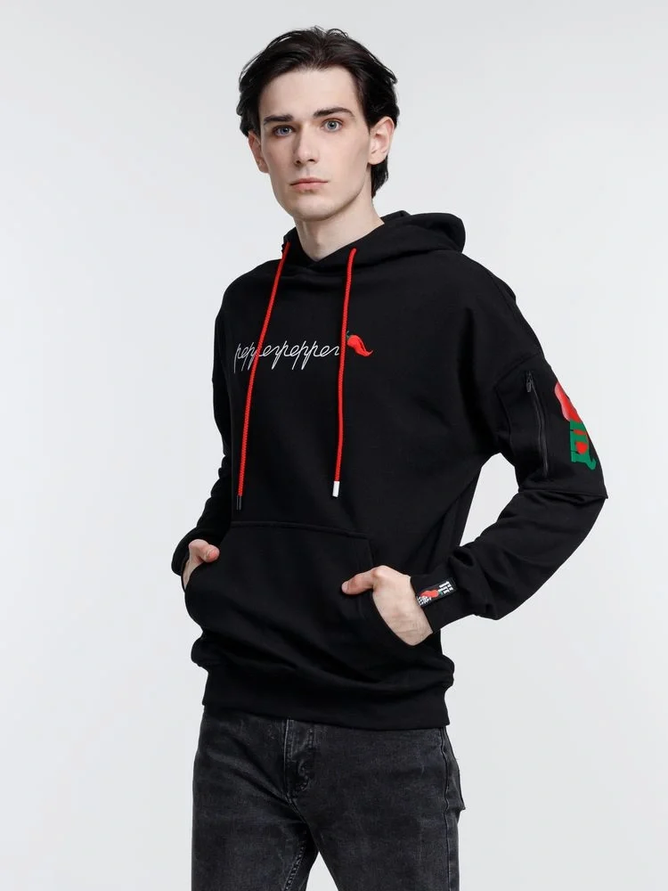 Худи унисекс Hand Some, черное - фото 16