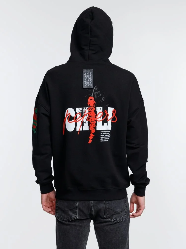 Худи унисекс Hand Some, черное - фото 18