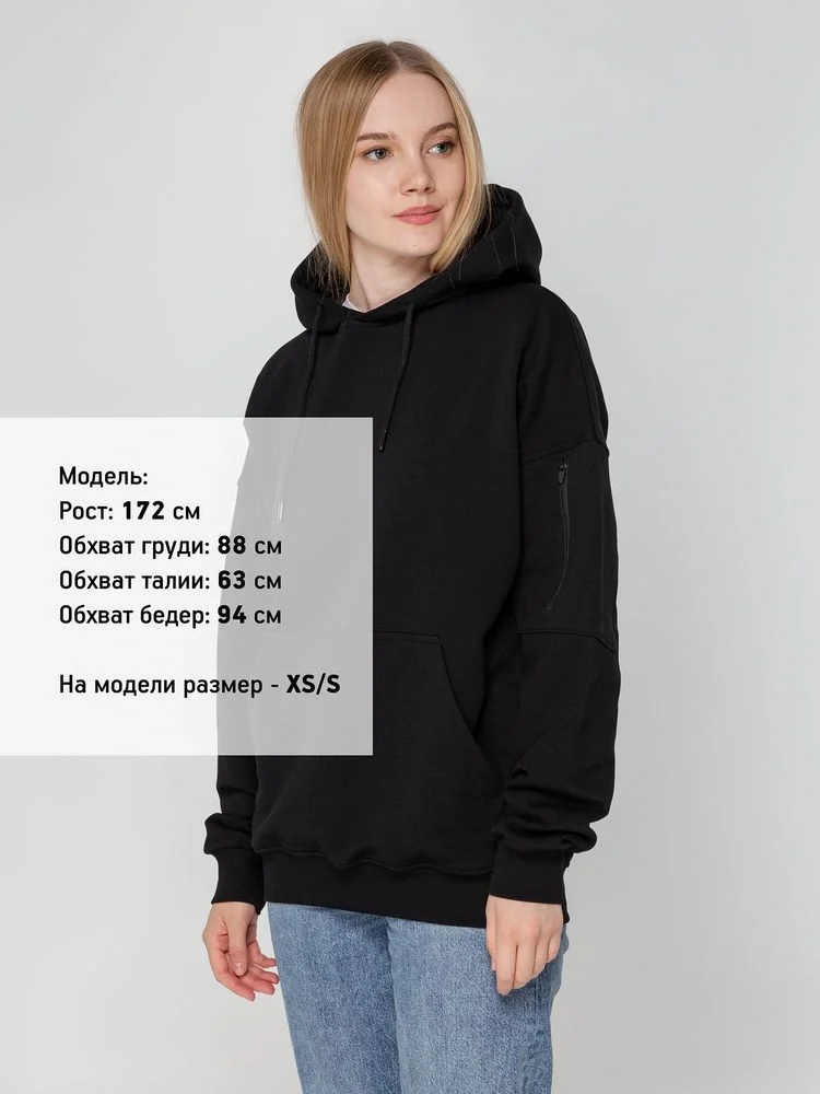 Худи унисекс Hand Some, черное - фото 7