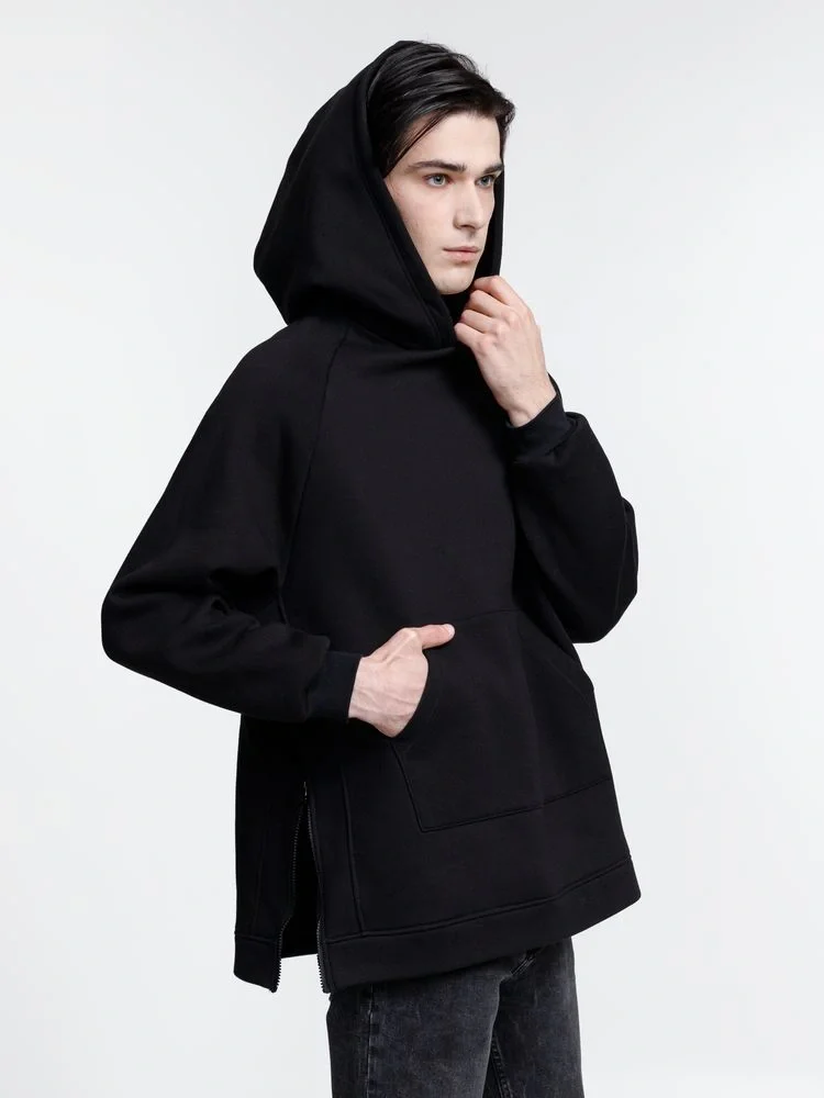 Худи унисекс оверсайз Easy Street, черное - фото 11