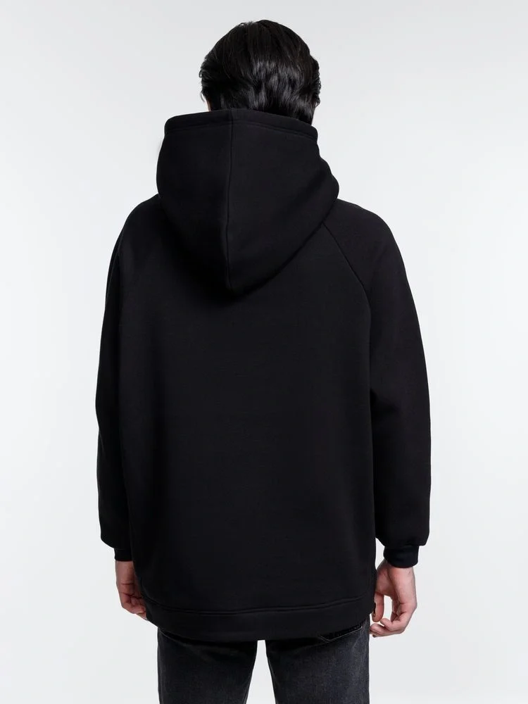 Худи унисекс оверсайз Easy Street, черное - фото 12