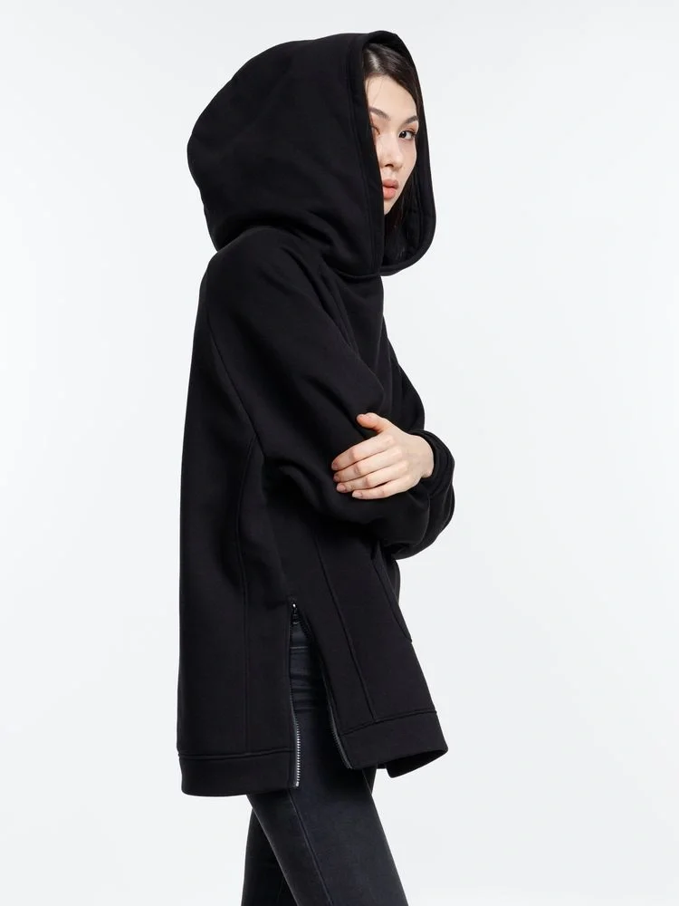 Худи унисекс оверсайз Easy Street, черное - фото 9