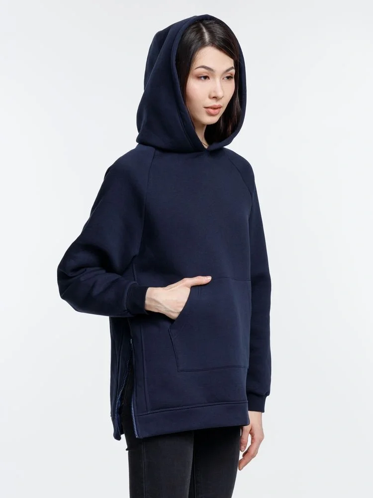 Худи унисекс оверсайз Easy Street, темно-синее - фото 11