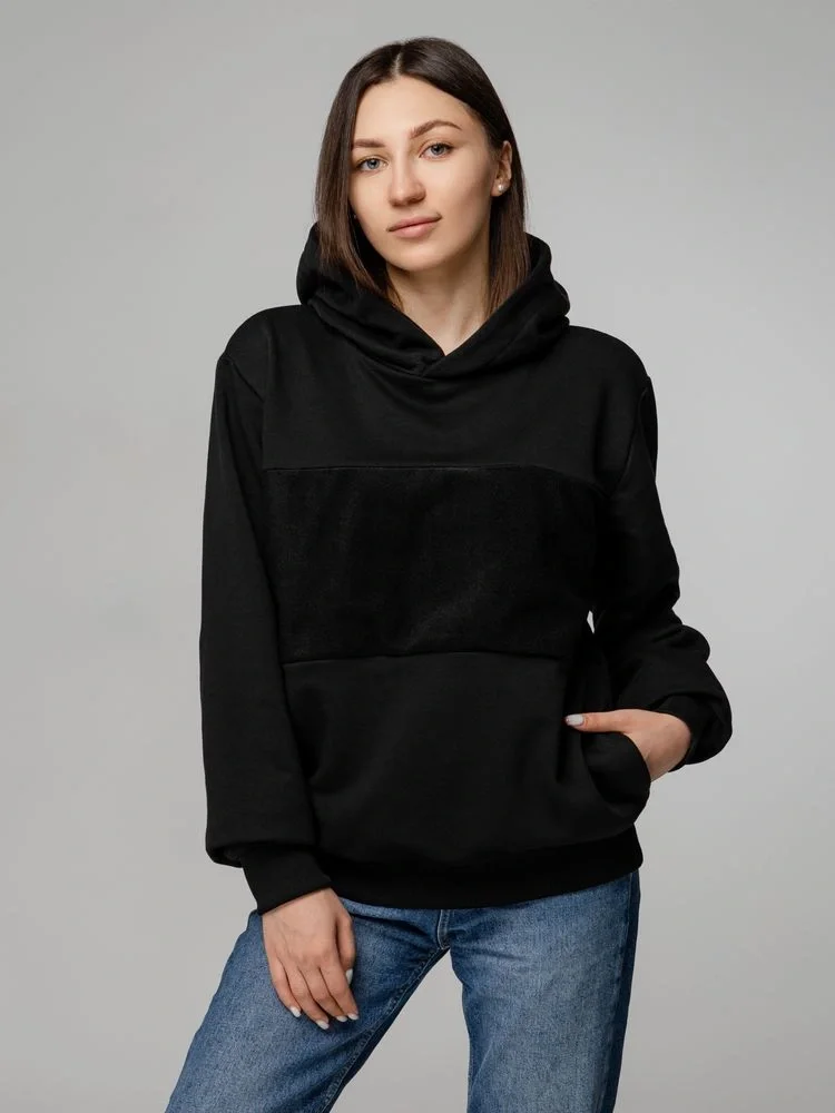 Худи унисекс Patch Catcher со вставкой из липучки, черное - фото 10