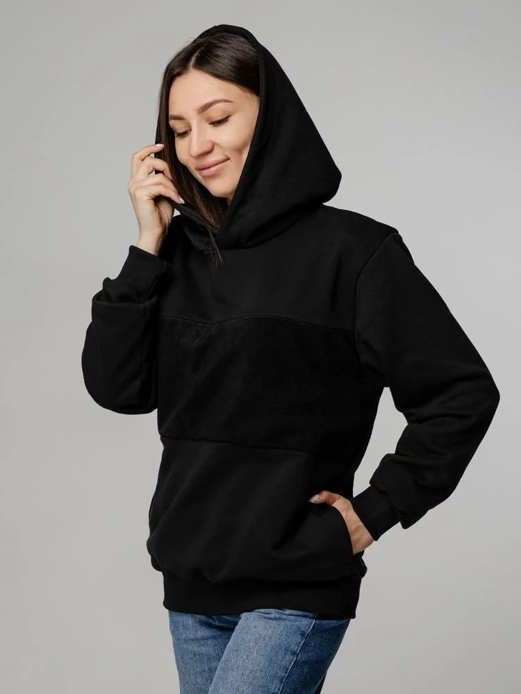 Худи унисекс Patch Catcher со вставкой из липучки, черное - фото 11