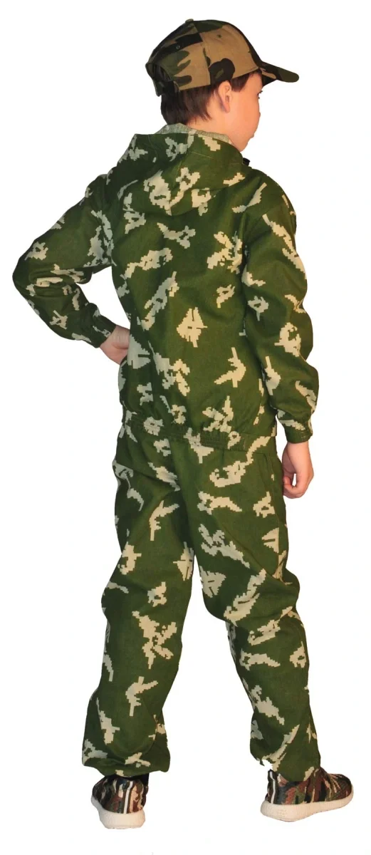 Костюм детский "Маскхалат-ХЛОПОК" тк.бязь, пл.140гр., кмф "Березка" РАСПРОДАЖА 20% - фото 3