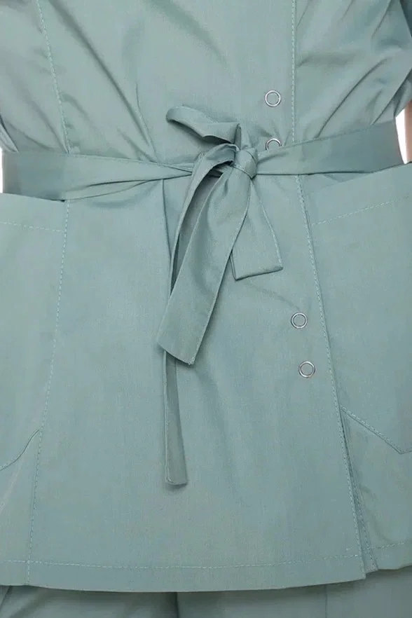 Костюм медицинский женский "Элана" (тк. тиси) зеленый РАСПРОДАЖА 40% - фото 10