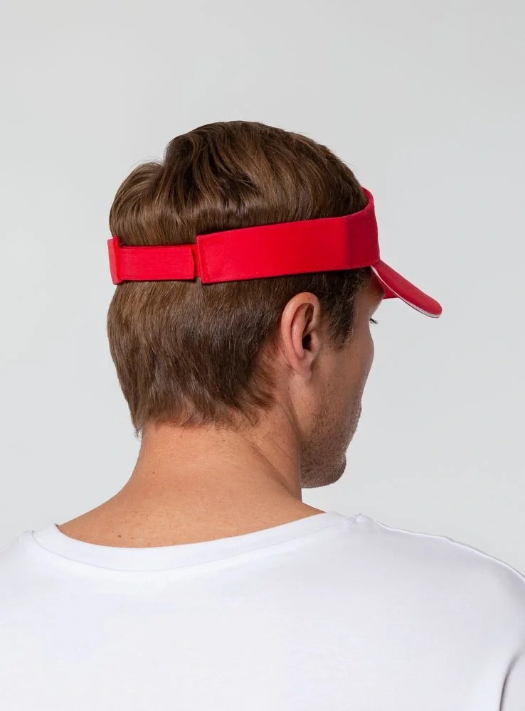 Козырек Active, красный с белым кантом - фото 10