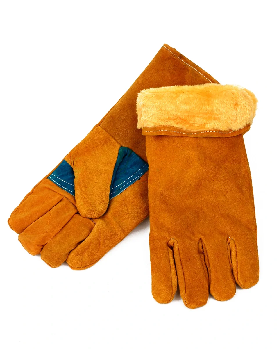 Краги спилковые усиленные утепленные