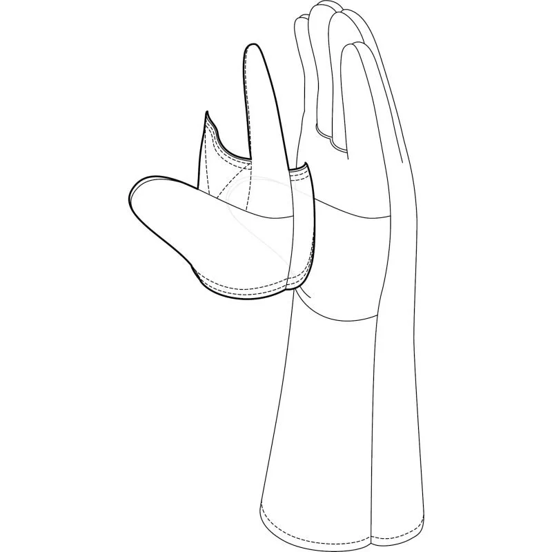 Краги сварочные усиленные с огнестойкой нитью Kevlar® TER300 DeltaPlus - фото 3