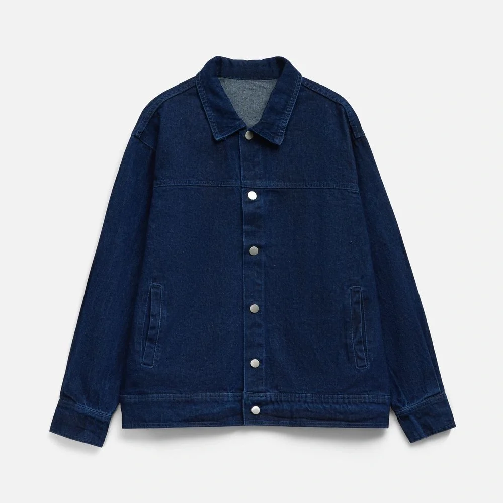 Куртка джинсовая O1, темно-синяя - фото 13