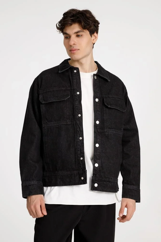 Куртка джинсовая O2, черная - фото 9