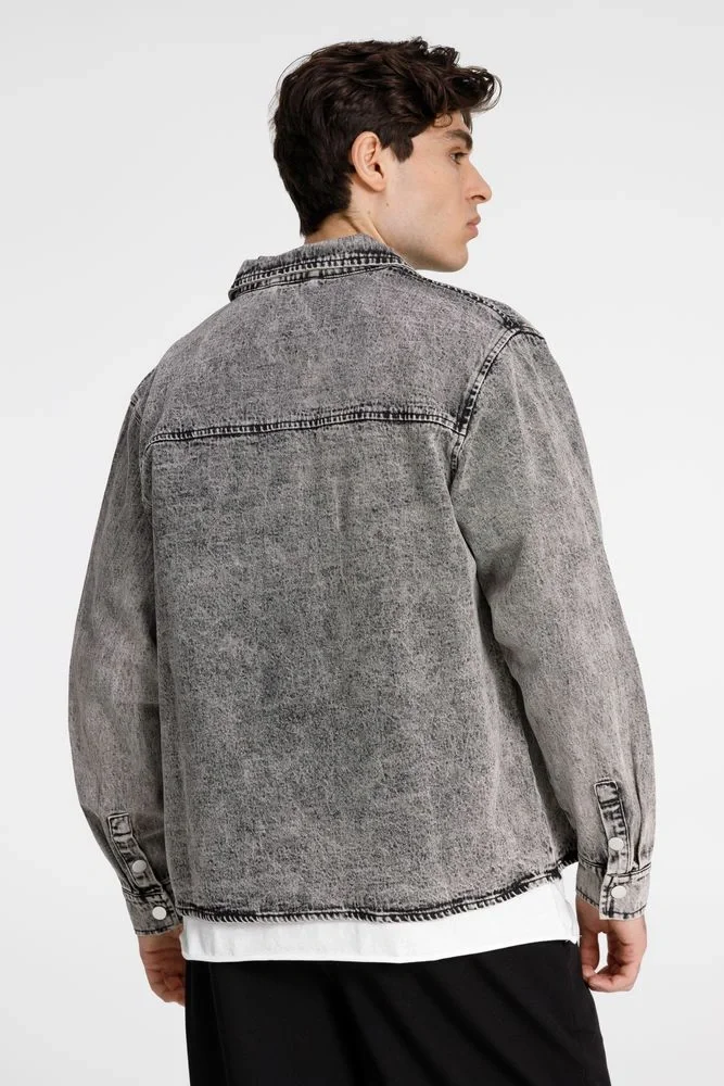 Куртка джинсовая O3, серая - фото 5