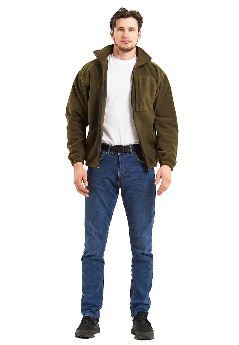 Куртка флисовая МИЛИТАРИ цв.хаки - фото 4