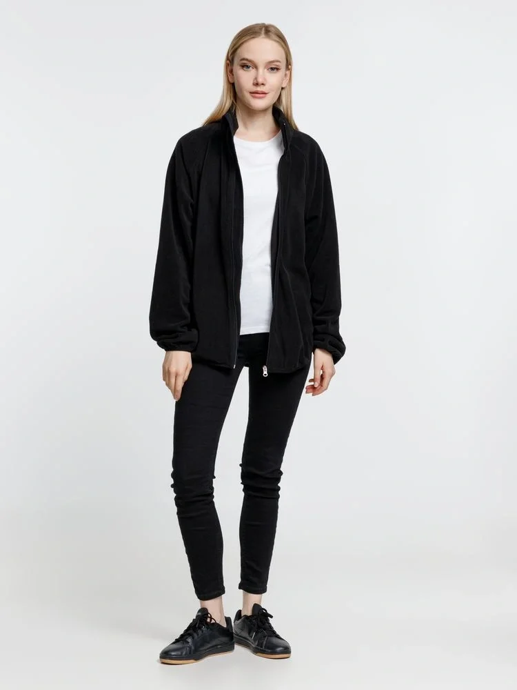 Куртка флисовая унисекс Fliska, черная - фото 10