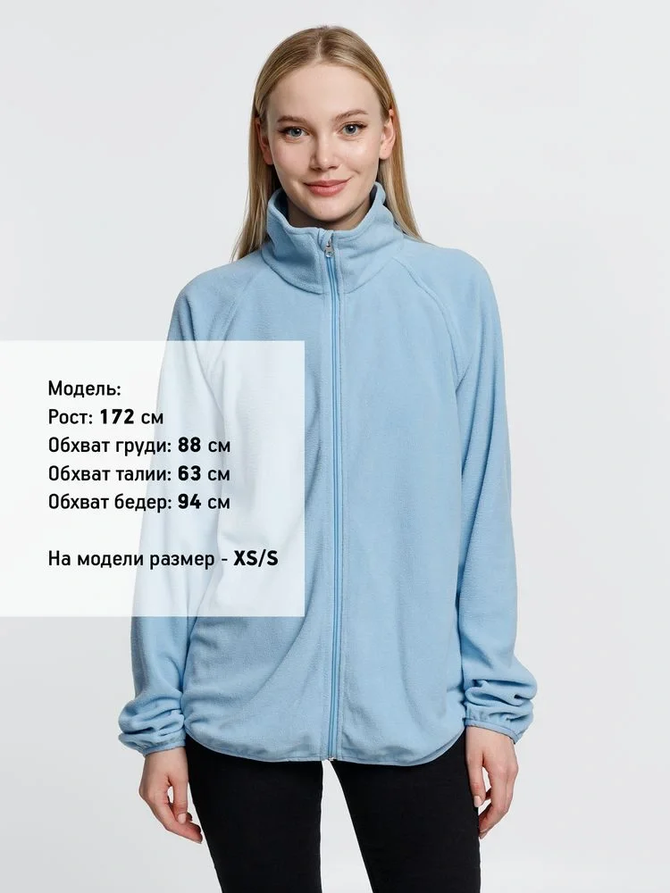 Куртка флисовая унисекс Fliska, голубая - фото 6