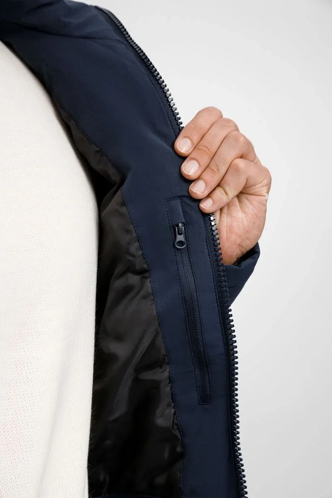 Куртка-парка унисекс Sfera, темно-синяя - фото 18