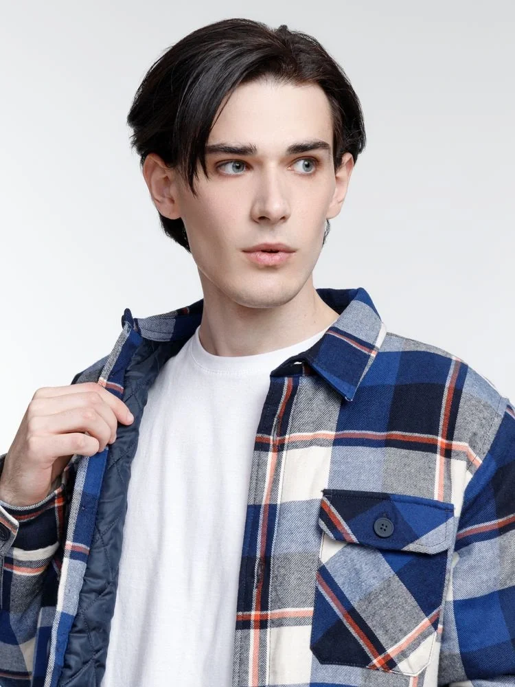 Куртка-рубашка оверсайз унисекс Noah, синяя - фото 10