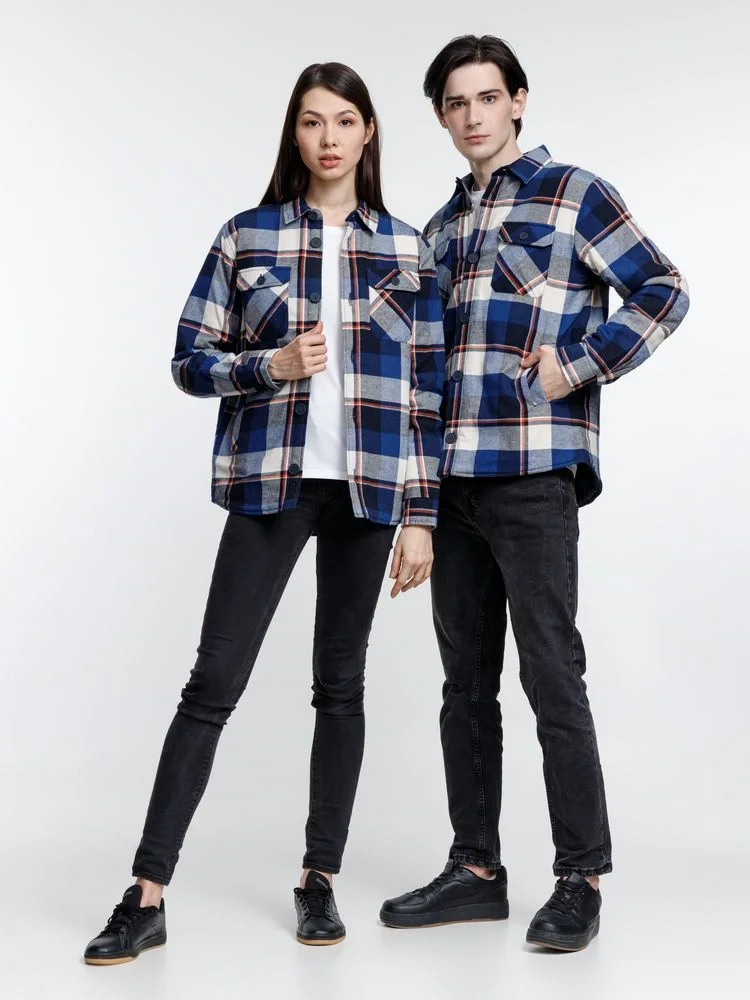 Куртка-рубашка оверсайз унисекс Noah, синяя - фото 16