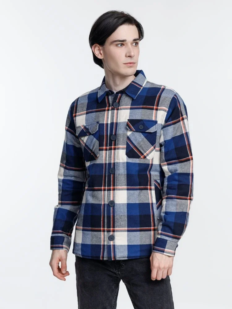 Куртка-рубашка оверсайз унисекс Noah, синяя - фото 8