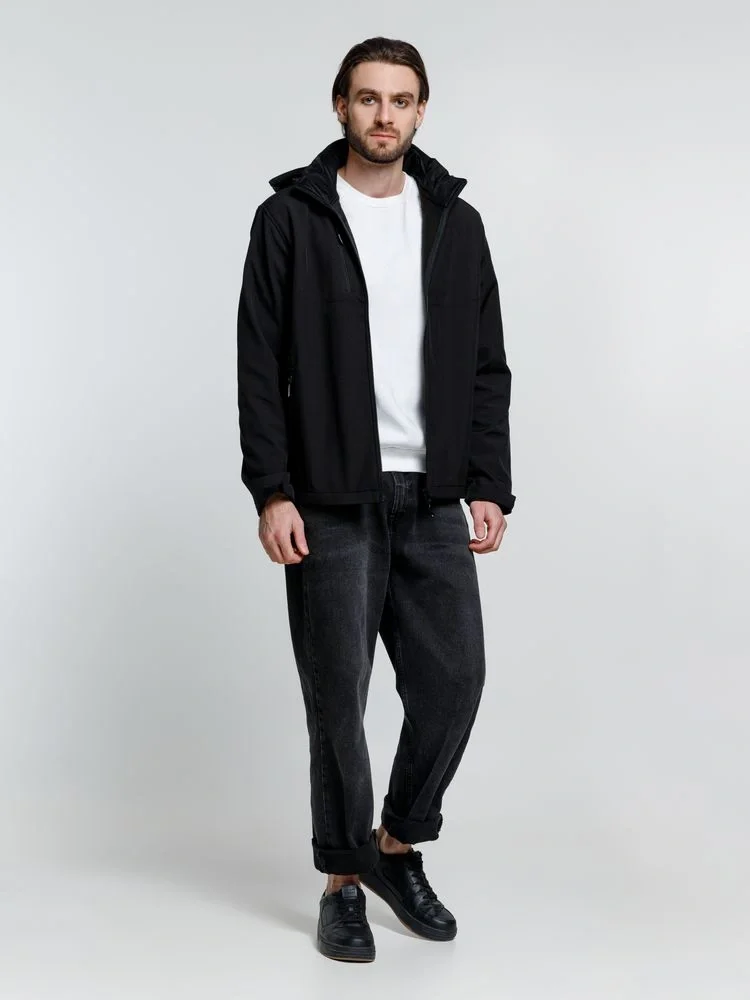 Куртка софтшелл мужская Zagreb, черная - фото 9