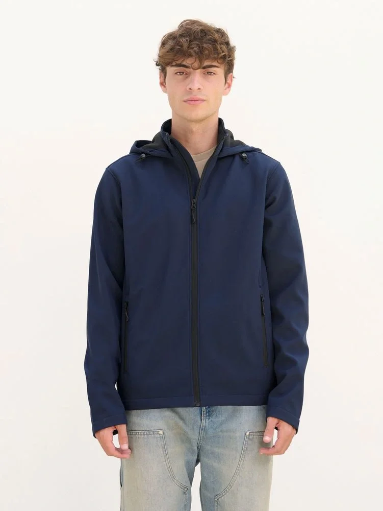 Куртка софтшелл с капюшоном мужская Race Men, черная - фото 5