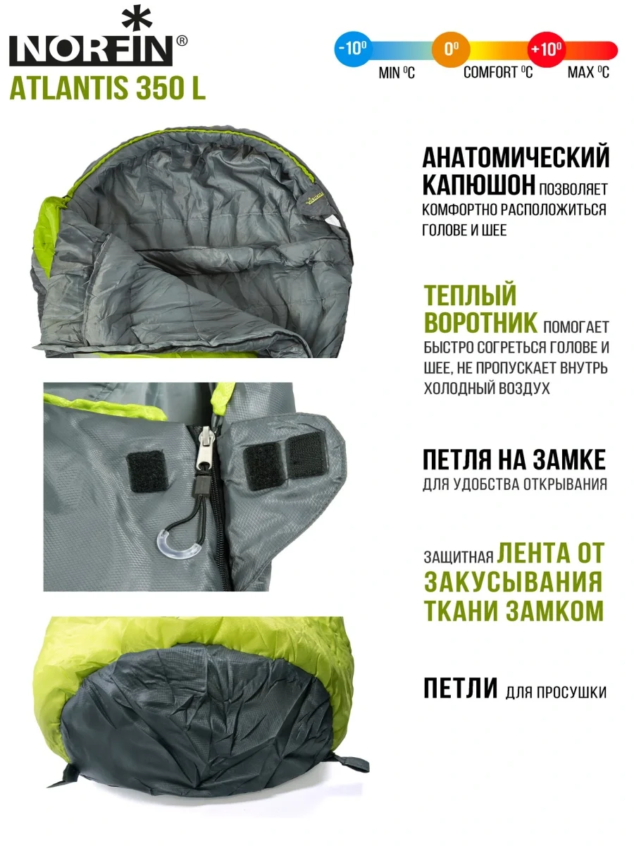 Мешок-кокон спальный Norfin ATLANTIS 350 L - фото 4
