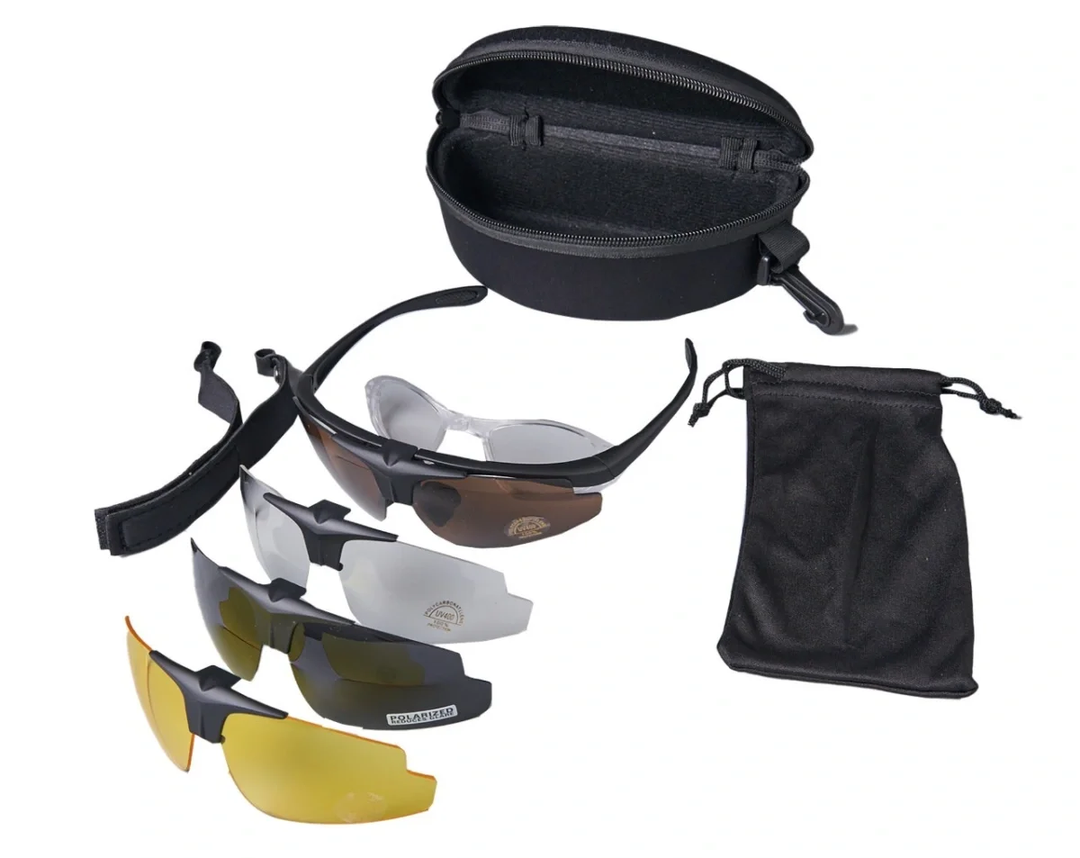 Очки ТАКТИЧЕСКИЕ, 5 в1, футляр - фото 1