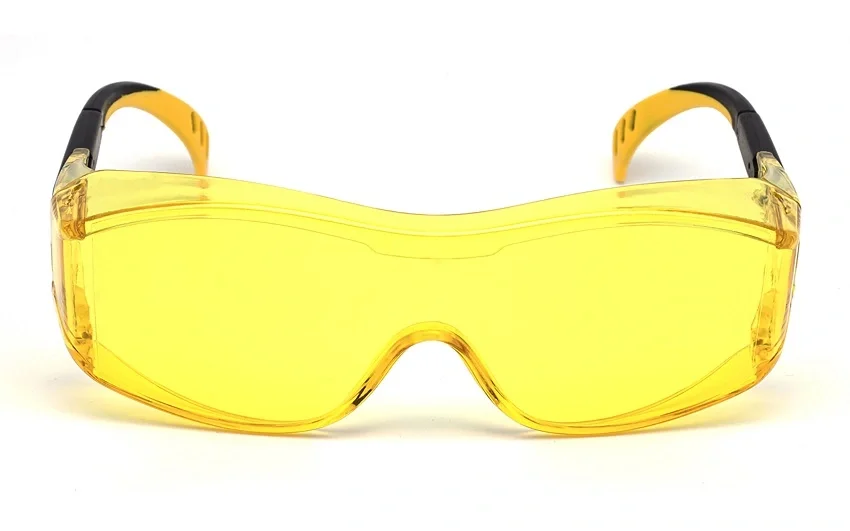 Очки защитные открытые поликарбонатные ЕЛАНПЛАСТ ПРАКТИК желтые KN (ОЧК302KN) - фото 2