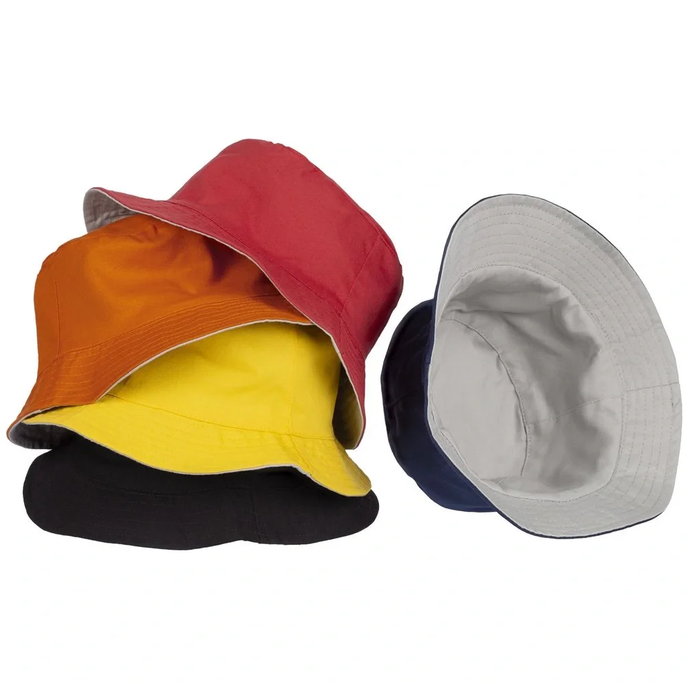 Панама Summer двусторонняя, красная с серым - фото 4