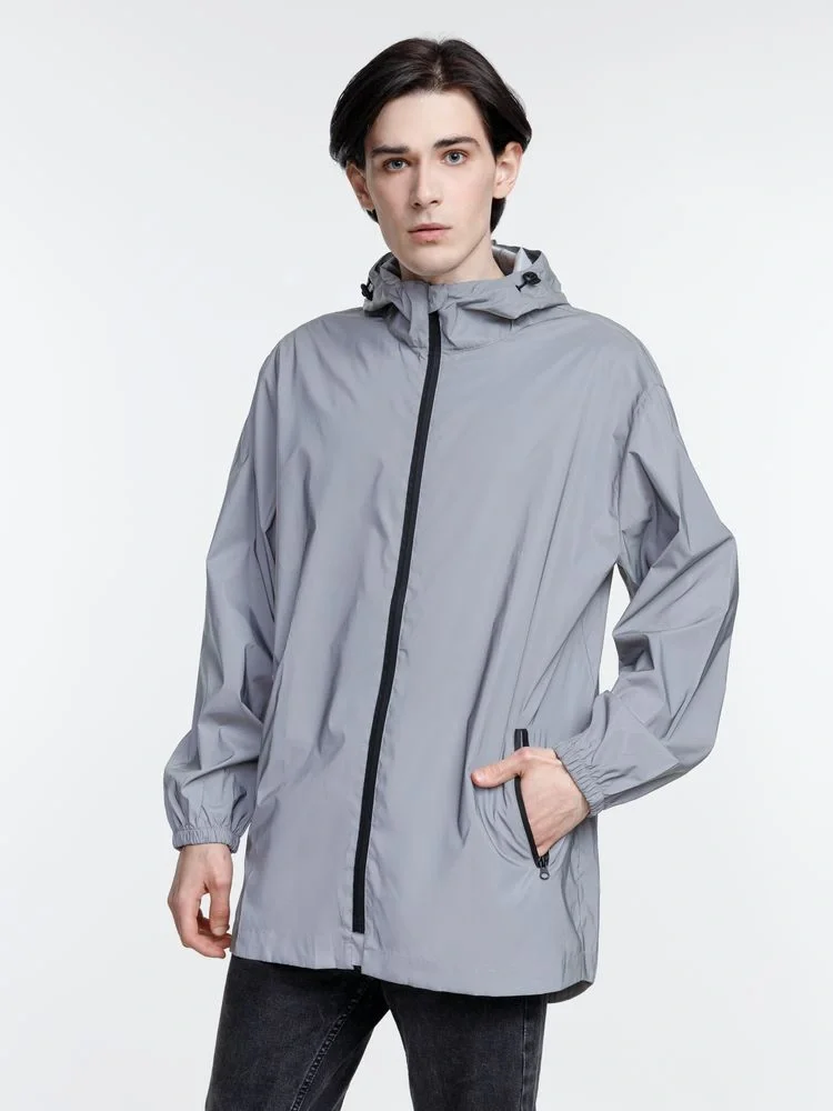 Парка Manifest из светоотражающей ткани, серая - фото 11