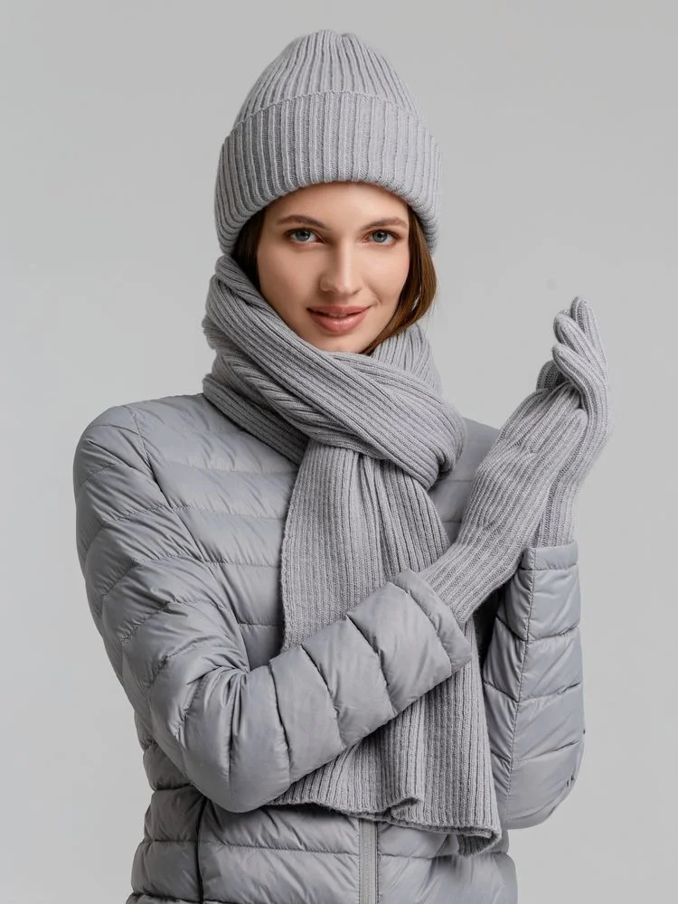 Перчатки Bernard, светло-серые - фото 4